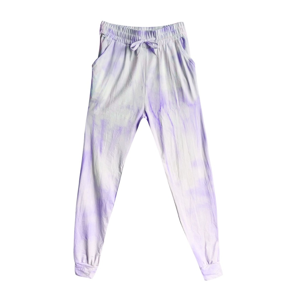 Lavender Purple Pastel Tie Dye Joggers